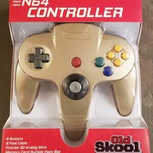 N64 Controller - Gold (NEW) - Nintendo64 - Nintendo - Old Skool
